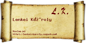 Lenkei Károly névjegykártya
